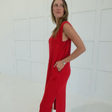 Amelia Midi Dress - Red