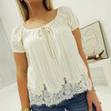Viola Pinstripe Top - Cream