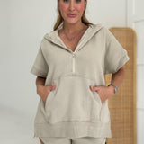 Off Duty Hooded Set - Light Taupe