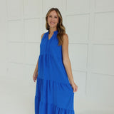 Amarette Midi Dress - Blue