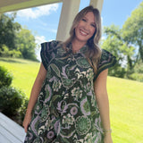 Barbs Flutter Sleeve Midi Dress