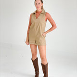 Make Moves Romper - Mocha