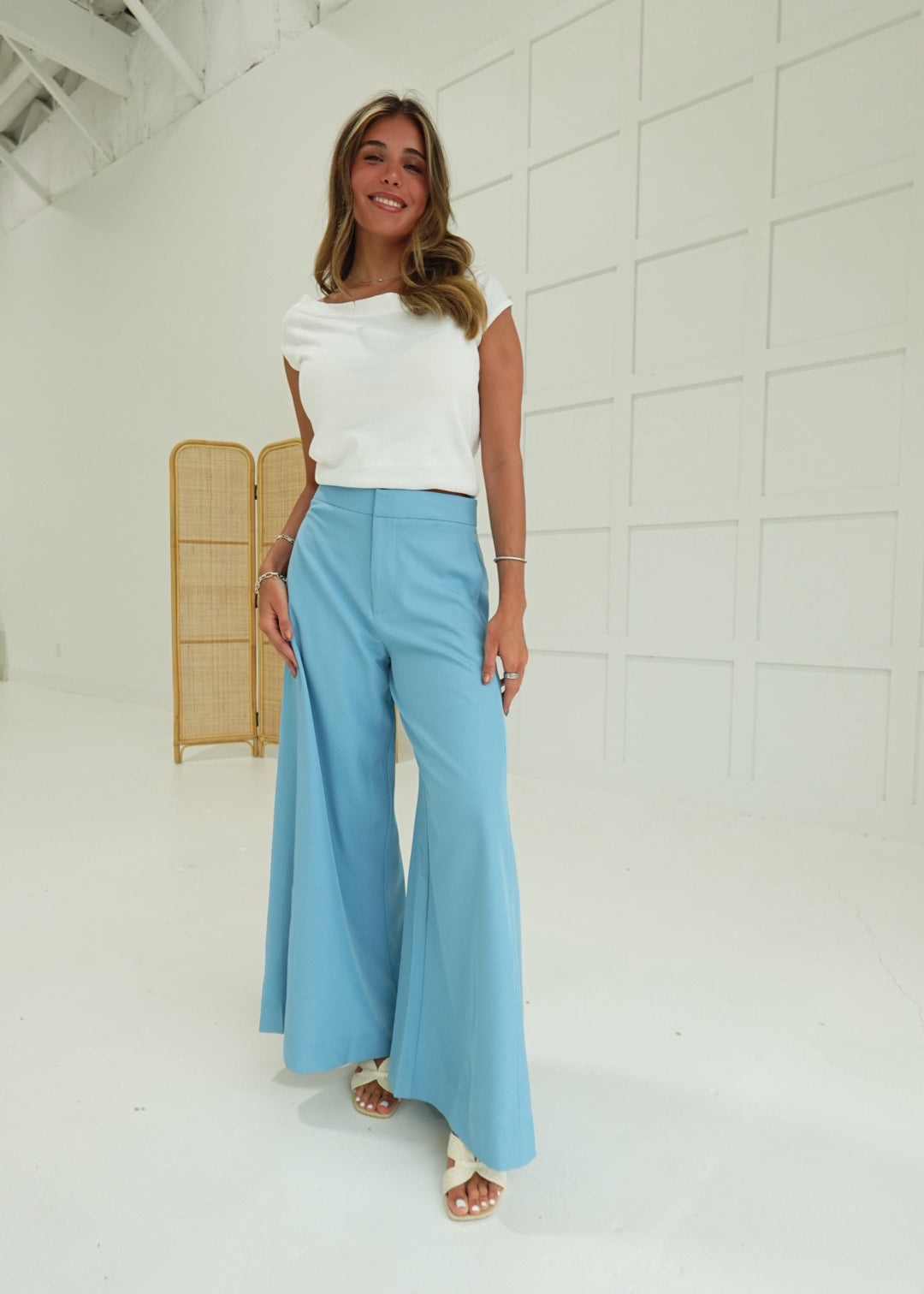 Palazzo Party Pants - Blue