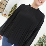 Perfectly Pleated Blouse - Black