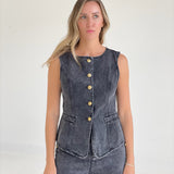 Dash Denim Top - Black