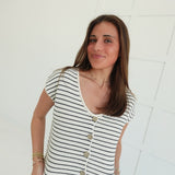 Lela Cardigan Top - Cream