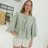 Dippin Daisy Peplum Top - Sage