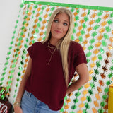 Can't Go On Sweater Top - Maroon