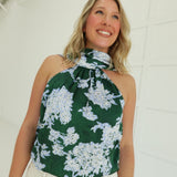 Montague Satin Blouse - Green