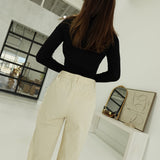 Willow Embroidered Pants - Cream