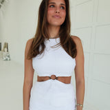 Aysa Cut-Out Top - White