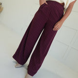 Sibly Trouser Pants - Burgundy