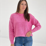 Comfier Days Sweater - Fuchsia