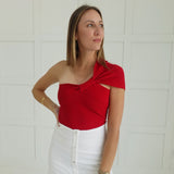 Rebel Yell One Shoulder Top