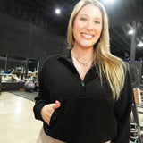 Run-Around Half Zip - Black