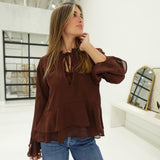 Callie Blouse - Brown