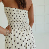 Dotty At Sea Midi Dress - Khaki