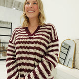 Chancey Sweater Top - Burgundy