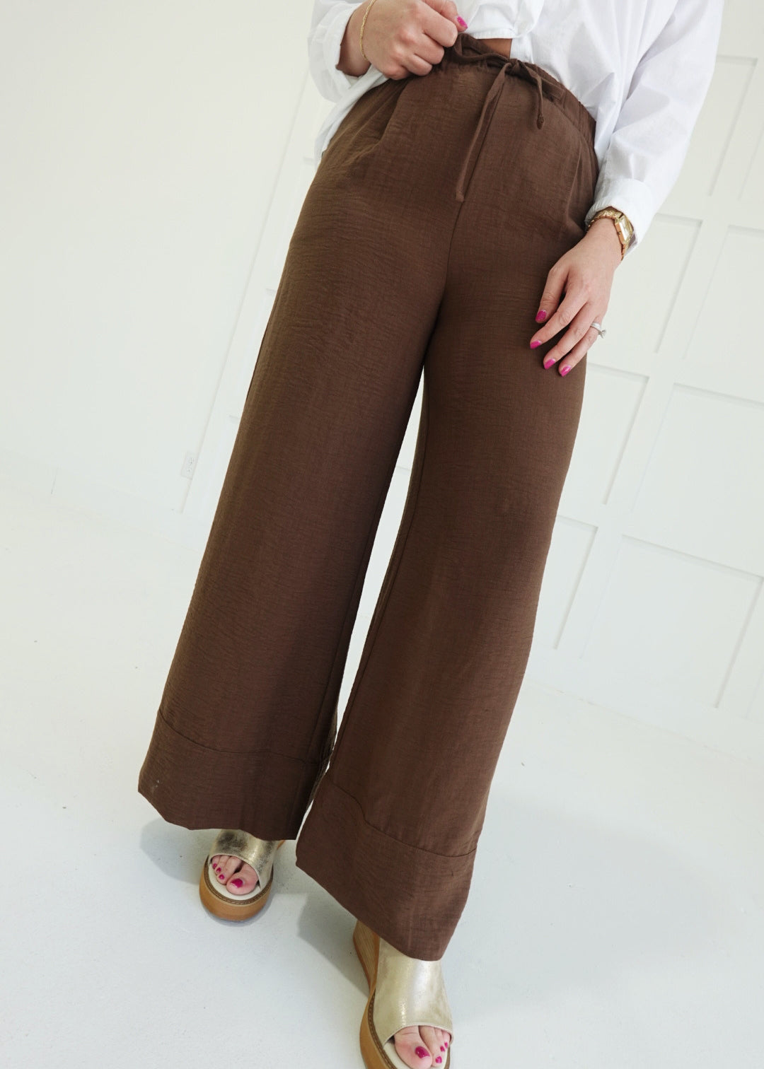 Seascape Linen Pants - Cappuccino