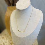 Curved Bar Necklace - Gold