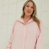 Iris Cropped Shirt - Pink