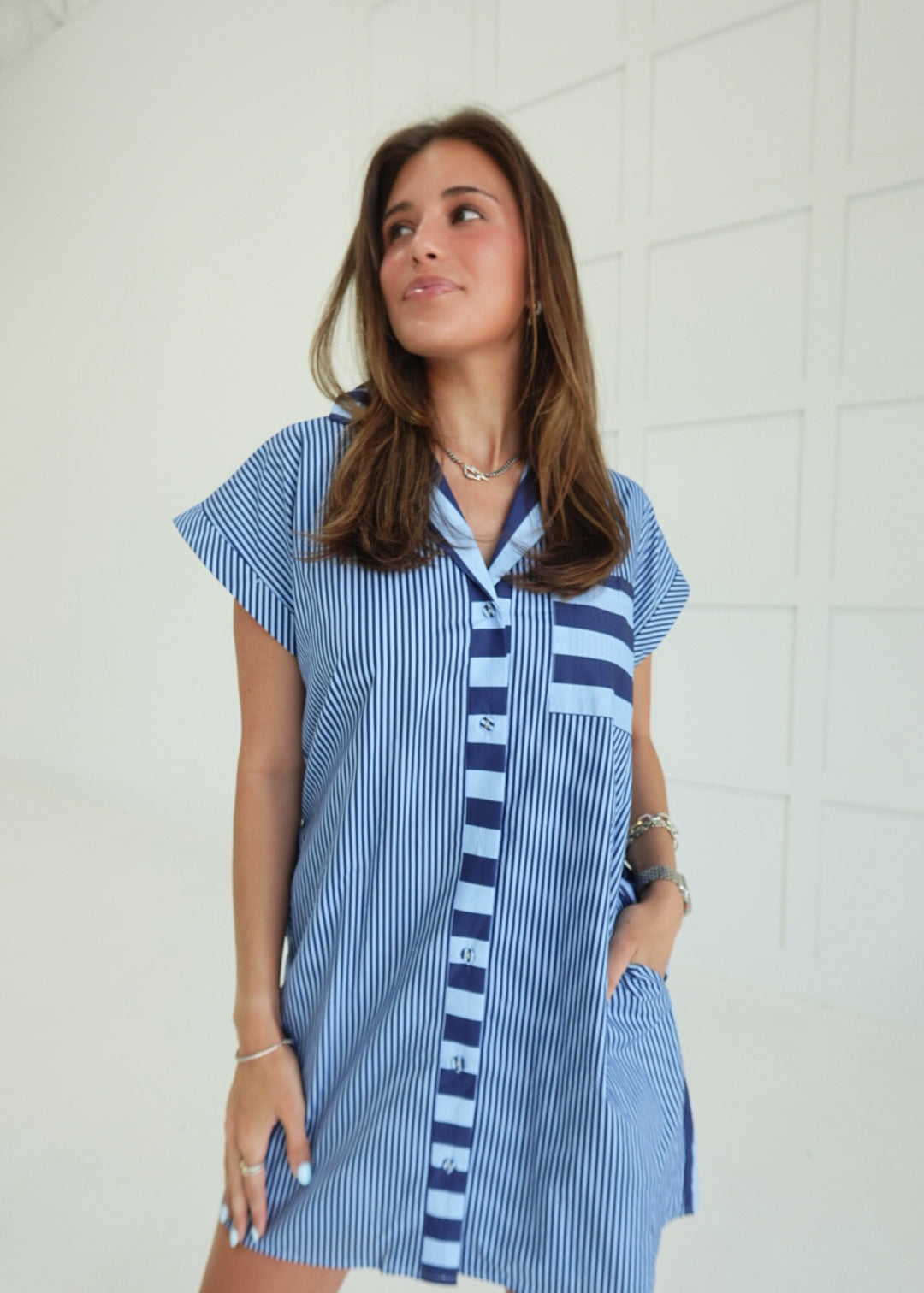 Addie Mini Dress - Navy