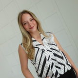 Level Up Geo Print Blouse