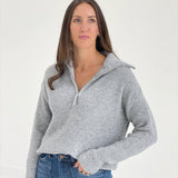 Truce Half Zip Sweater - H Grey