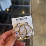Crystal Hoops - Gold