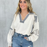 On The Run Patch Slouchy Top