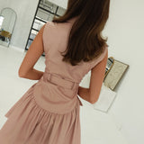 Jorie Mini Dress - Nude Pink