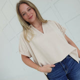 Wanda Collared Blouse - Ecru