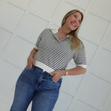 Scotty Collared Top - Black