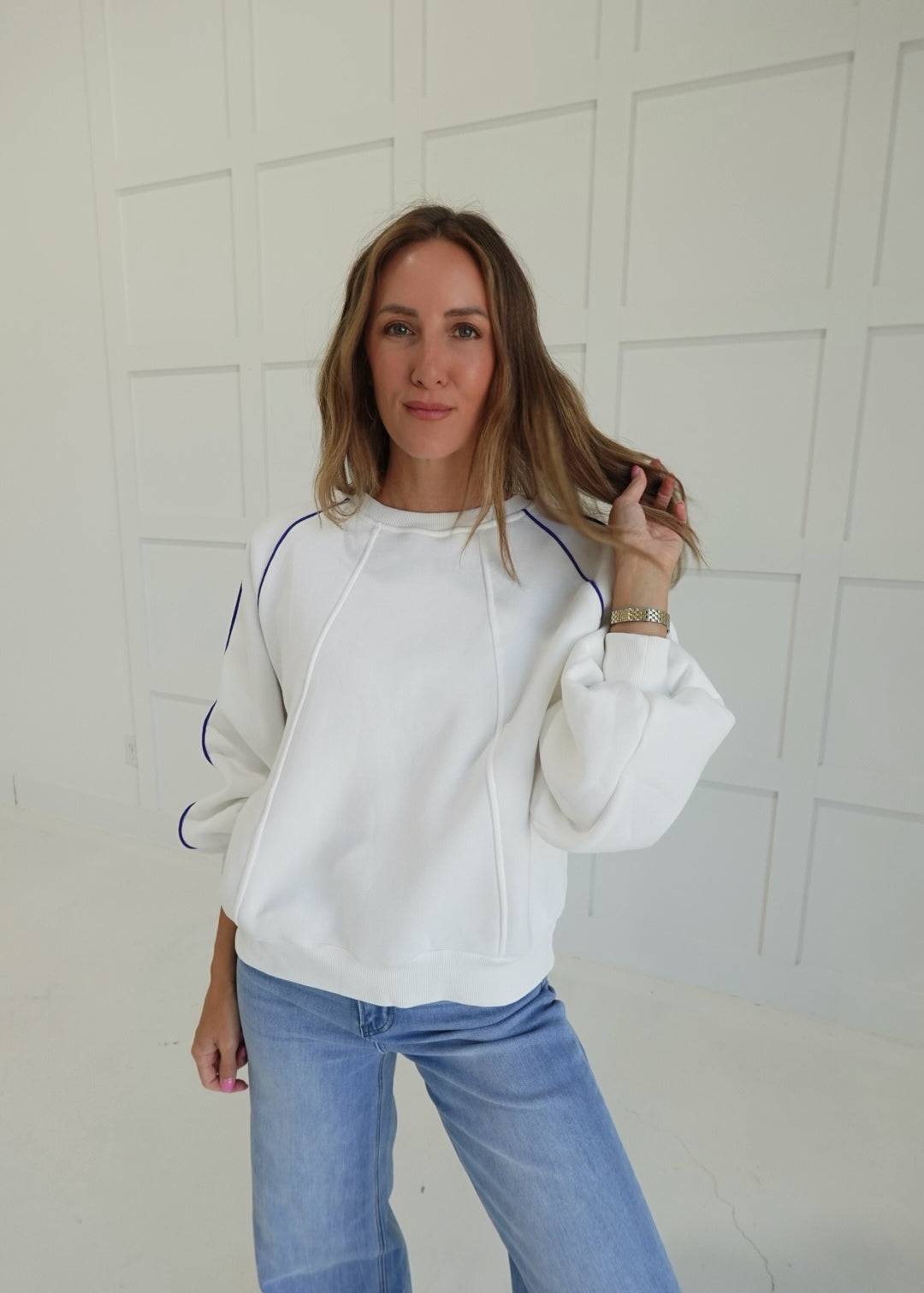 Sofia Piped Pullover