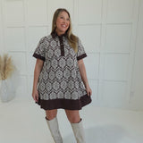 Tansley Mini Dress - Brown