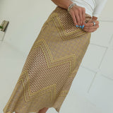 Rinna Midi Skirt - Gold