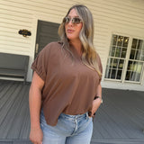 Wanda Collared Blouse - Mocha