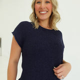 Mayson Knit Top - Navy