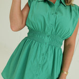 Lenny Mini Dress - Retro Green