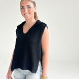 Upper Hand Sweater Top - Black