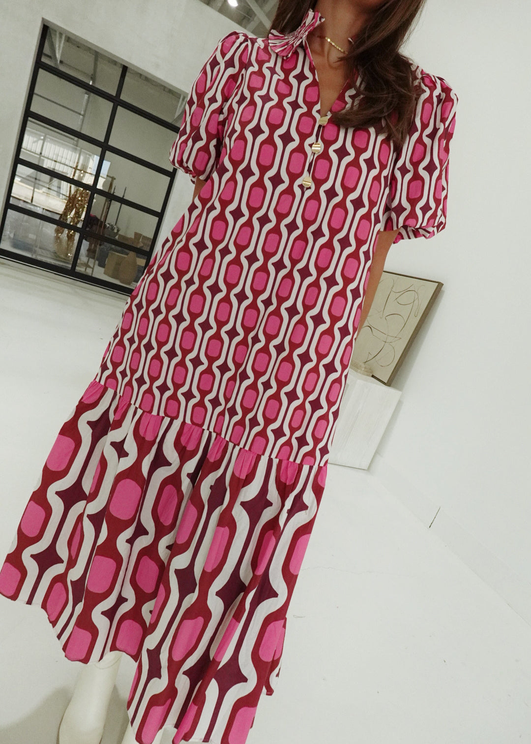 Syd Midi Dress - Berry