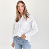 Lawless Pinstripe Blouse - White