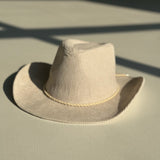 Corduroy Braided Band Hat - Ivory