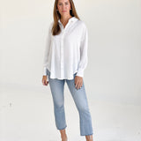 Lawless Pinstripe Blouse - White