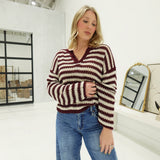 Chancey Sweater Top - Burgundy
