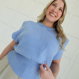 Winter To Spring Top - Dusty Blue