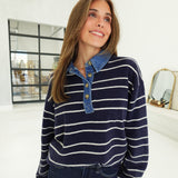 Jacques Sweater Top - Navy