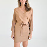 Elethia Sweater Dress - Camel