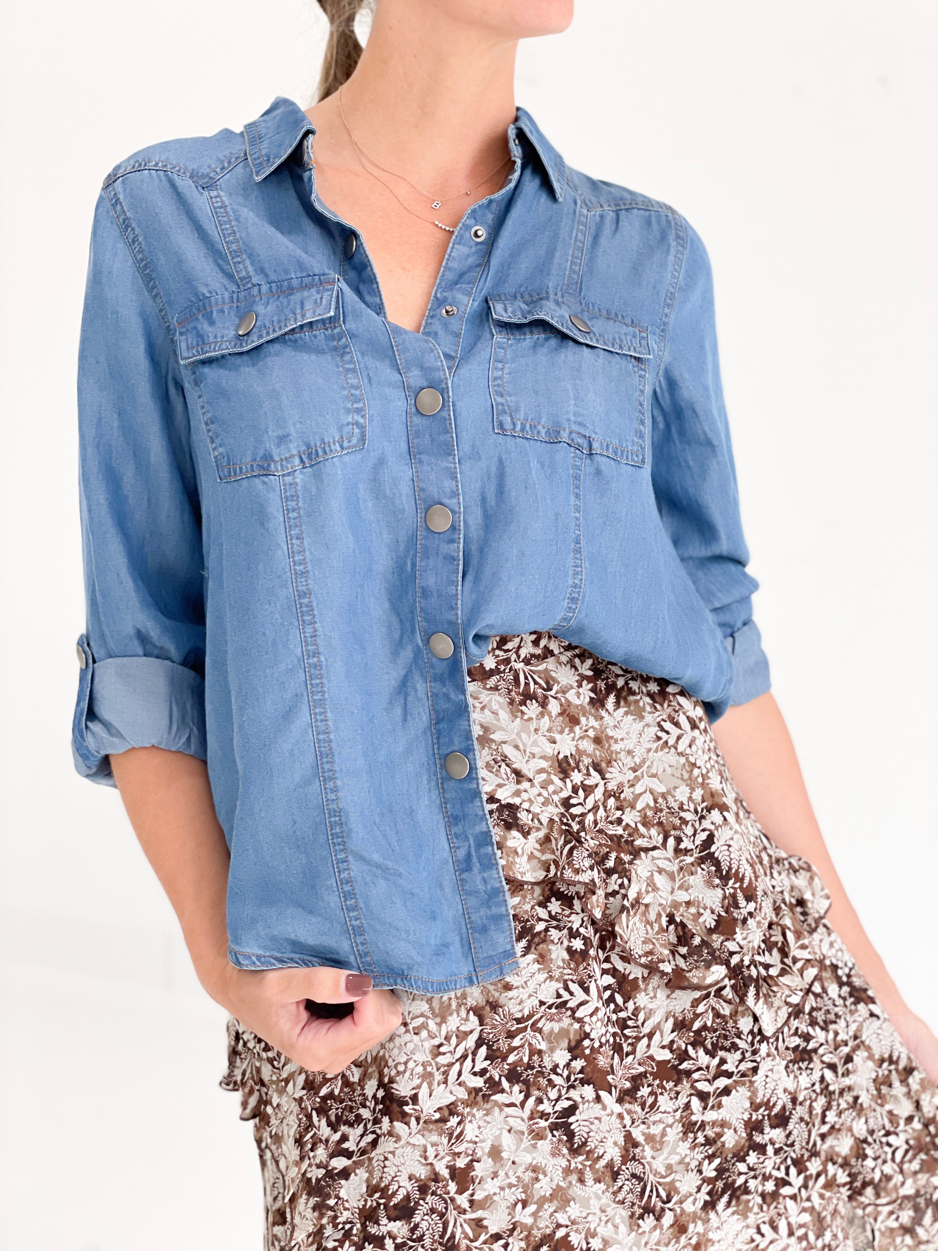 Susie Chambray Top