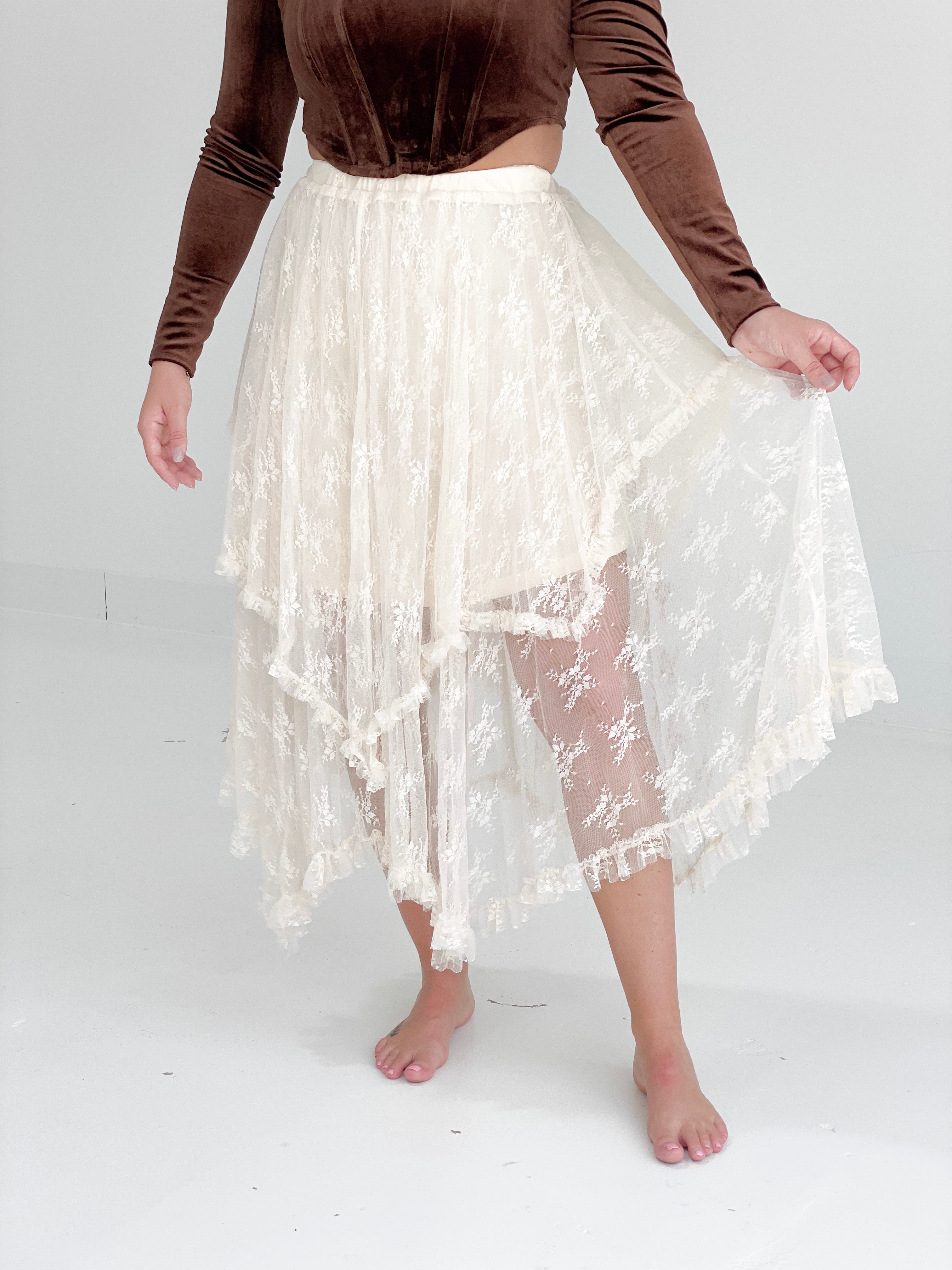 Vera Lace Midi Skirt